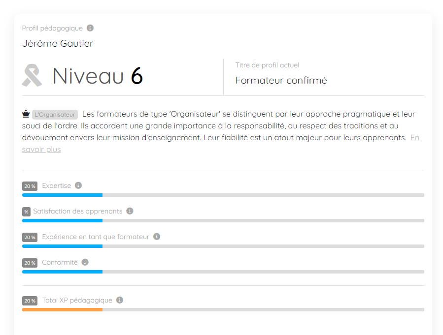 Les formateurs ont un profil pédagogique